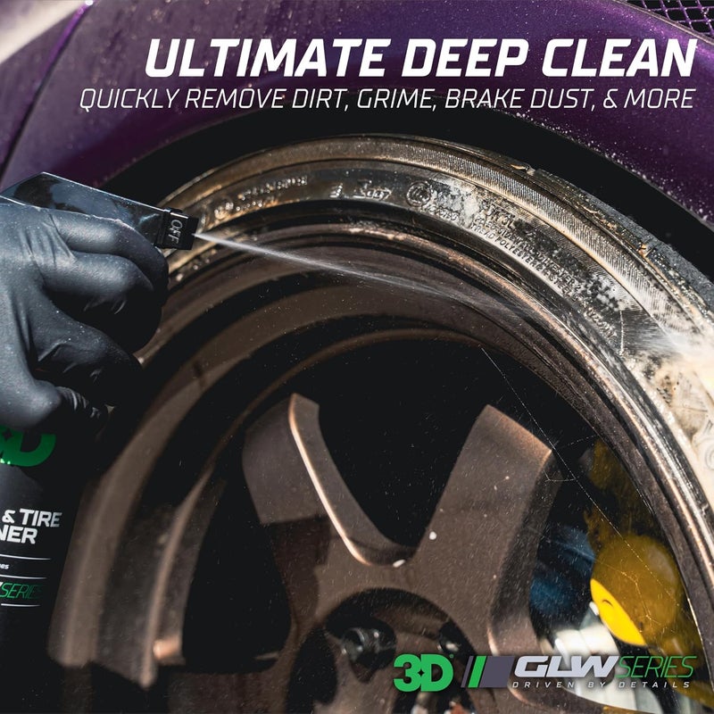 3D GLW Series Wheel & Tire Cleaner – Deep Cleaning All-in-One Formula | Removes Brake Dust, Grime, Tire Browning | Safe on All Wheels | DIY Car Detailing |16 oz - Image 5
